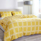 Σετ Παπλωματοθήκη Cannon Cotton Fresh 170X250 Labyrinth Yellow